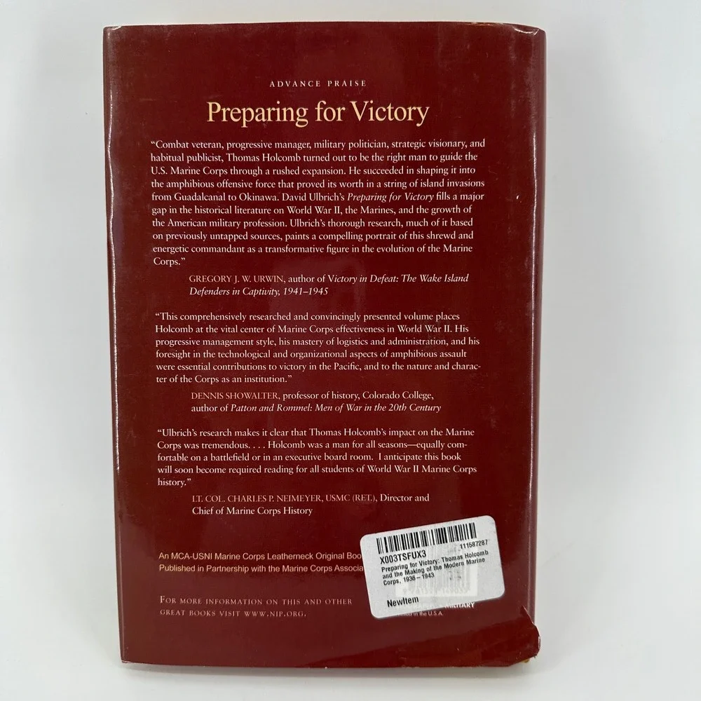 Preparing for Victory Thomas Holcomb Modern Marine Corps David Ulbrich WWII Book